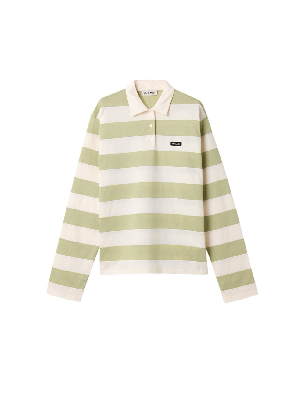 Miu Miu Striped jersey polo shirt It36 - Picture 2 of 6